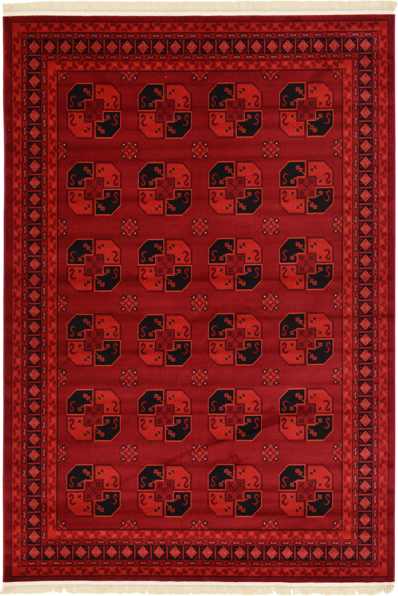 Samarkand Elegance Collection Area Rug -  Nurota Rectangle Red  lifestyle 3
