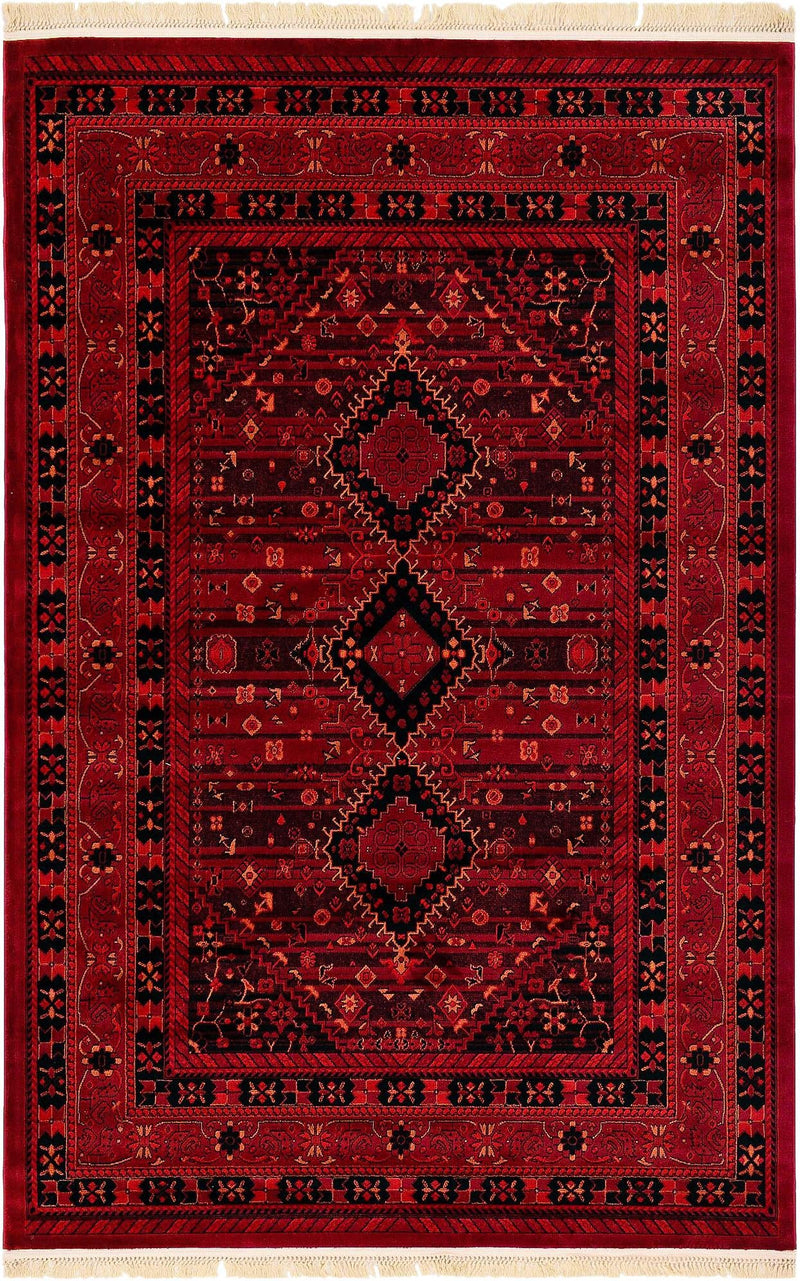 Samarkand Elegance Collection Area Rug -  Zarafshan Rectangle Red  lifestyle 2