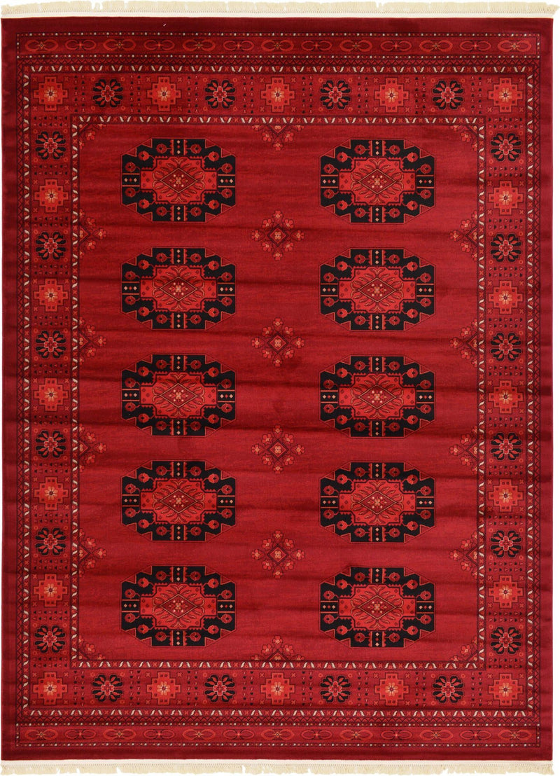Samarkand Elegance Collection Area Rug -  Fergana Rectangle Red Main