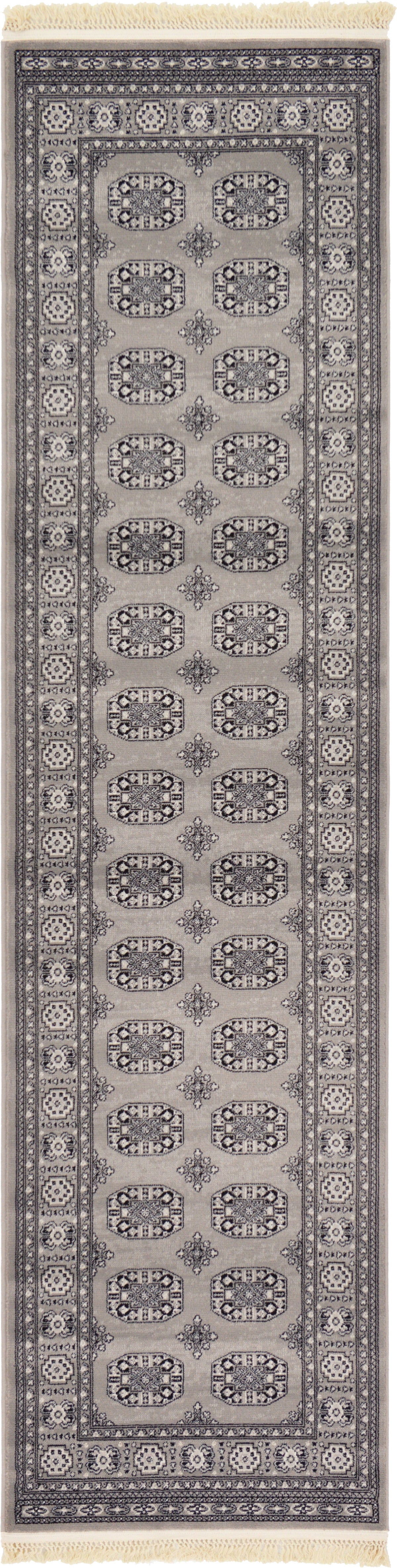 Samarkand Elegance Collection Area Rug -  Nurota Runner Gray  lifestyle 6