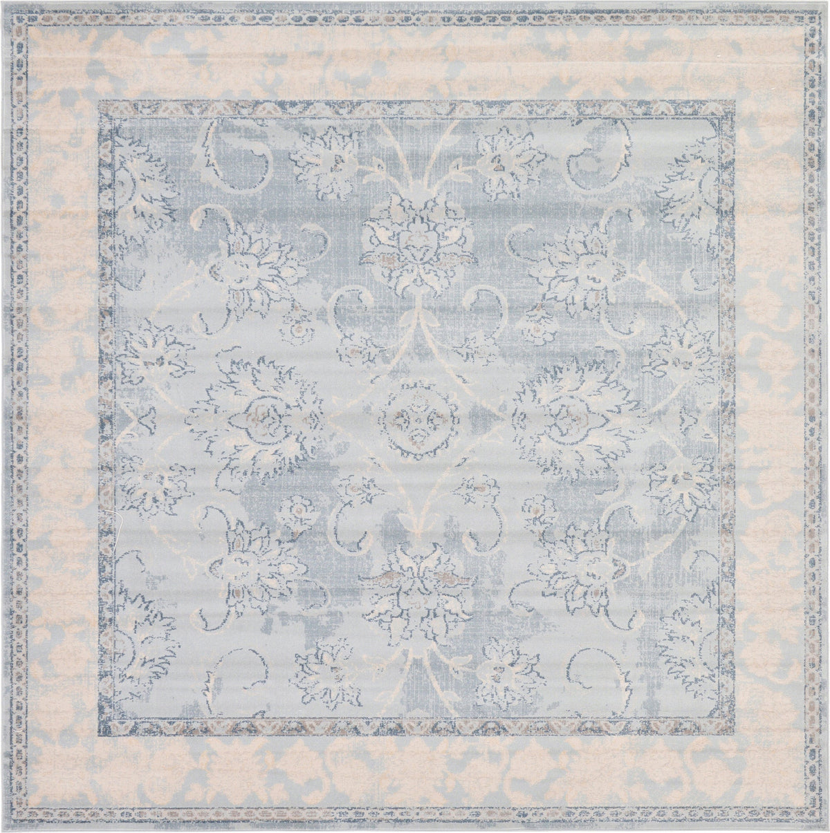 Heritage Retreat Collection Area Rug -  Hearth Square Light Blue  lifestyle 28