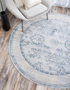 Heritage Retreat Collection Area Rug -  Hearth Round Light Blue  lifestyle 31