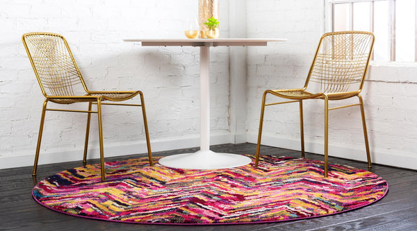Marrakesh Elegance Collection Area Rug -  Taroudant Round Multi  lifestyle 17