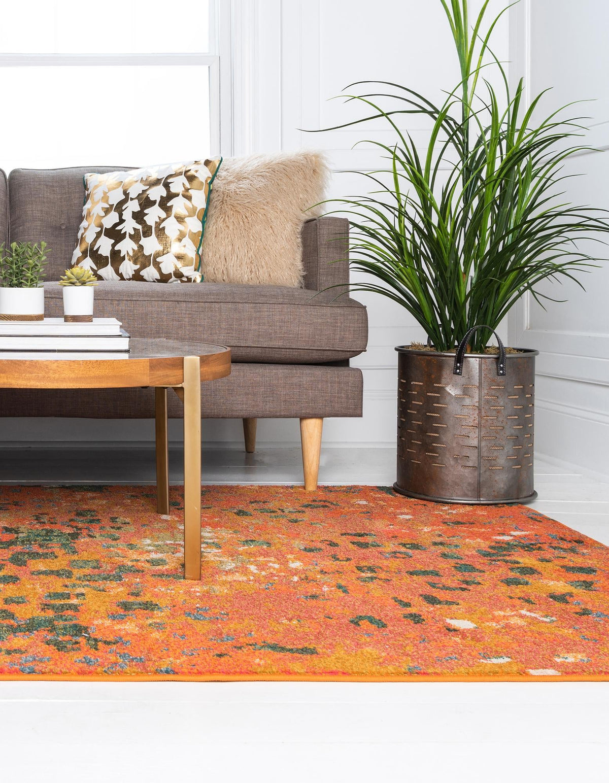 Sevilla Splendor Collection Area Rug - Alcazar Rectangle Orange  lifestyle 13