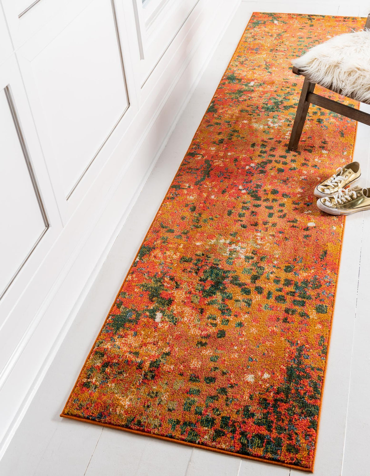 Sevilla Splendor Collection Area Rug - Alcazar Runner Orange  lifestyle 95