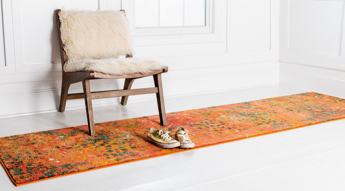 Sevilla Splendor Collection Area Rug - Alcazar Runner Orange  lifestyle 110