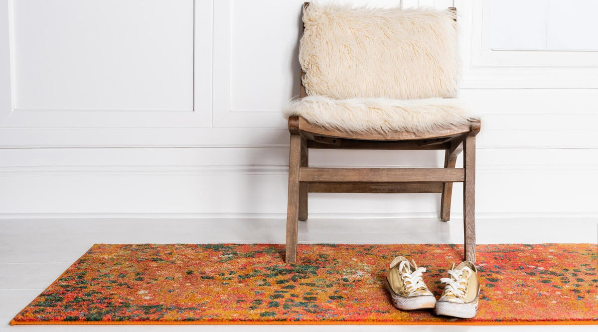 Sevilla Splendor Collection Area Rug - Alcazar Runner Orange  lifestyle 125