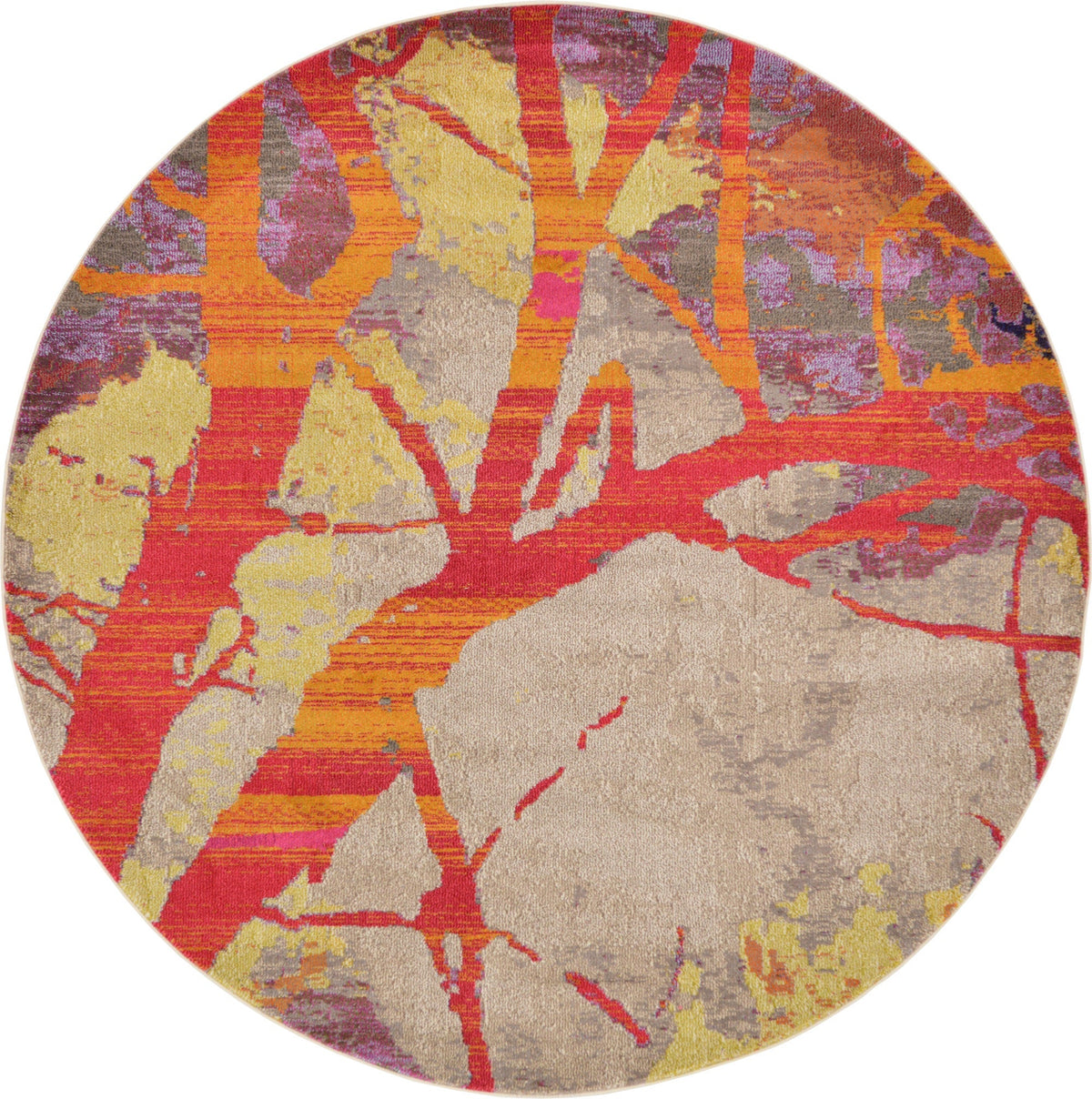 Marrakesh Elegance Collection Area Rug -  Ait Round Red  lifestyle 2