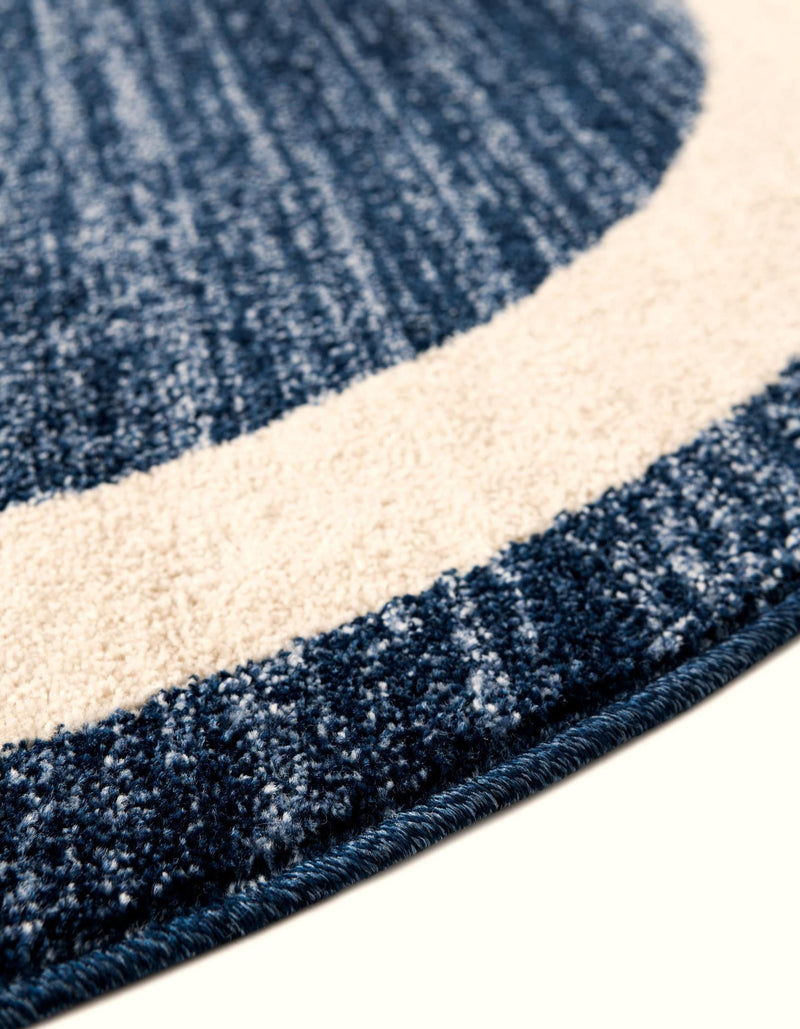Studio Haven Collection Area Rug -  Alcove (Navy Blue) Round Navy Blue  lifestyle 34