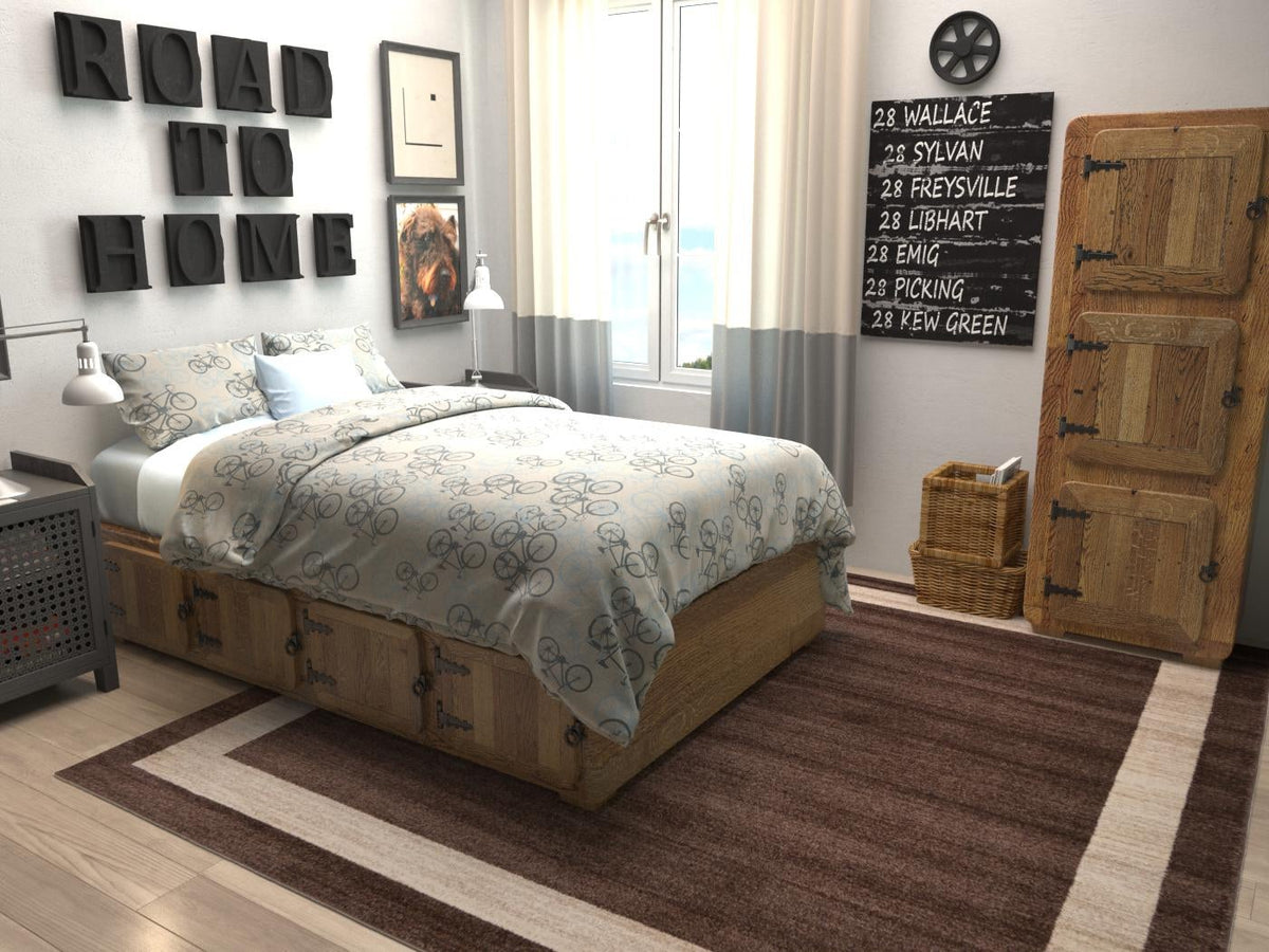 Studio Haven Collection Area Rug -  Alcove (Brown) Square Brown  lifestyle 22