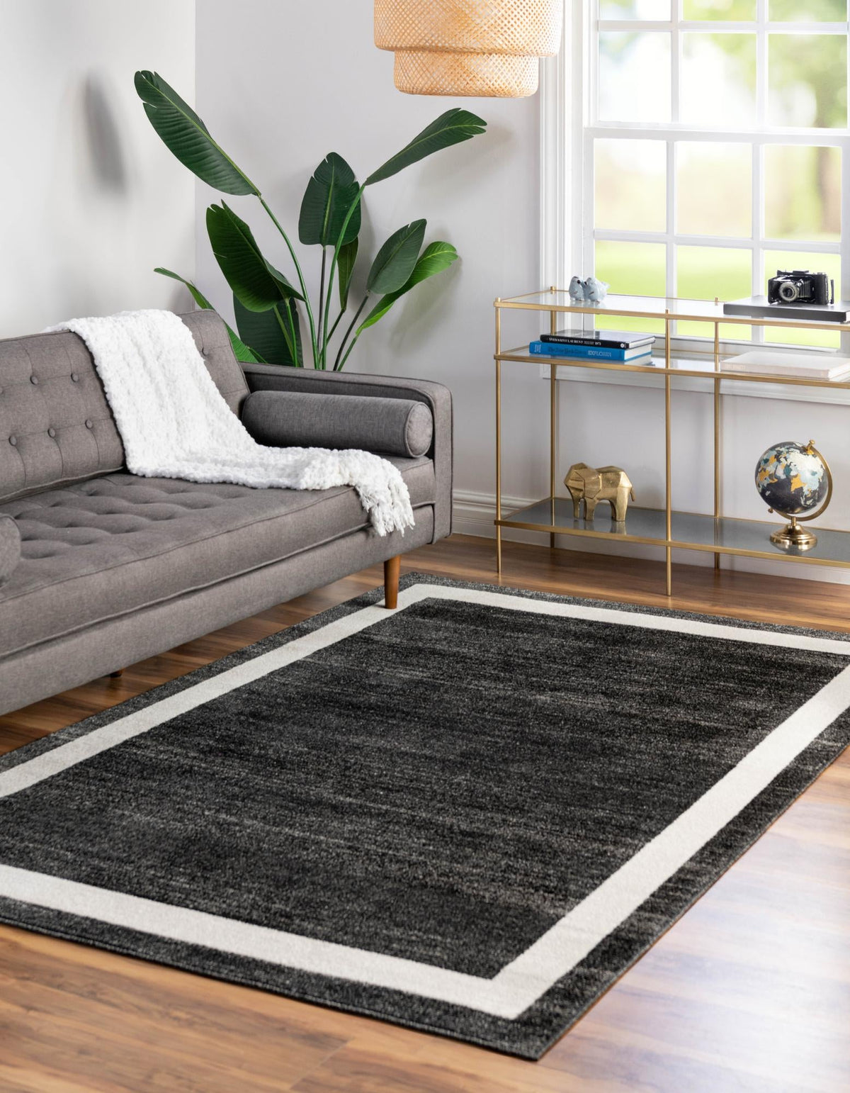 Studio Haven Collection Area Rug -  Alcove (Black) Rectangle Black  lifestyle 3