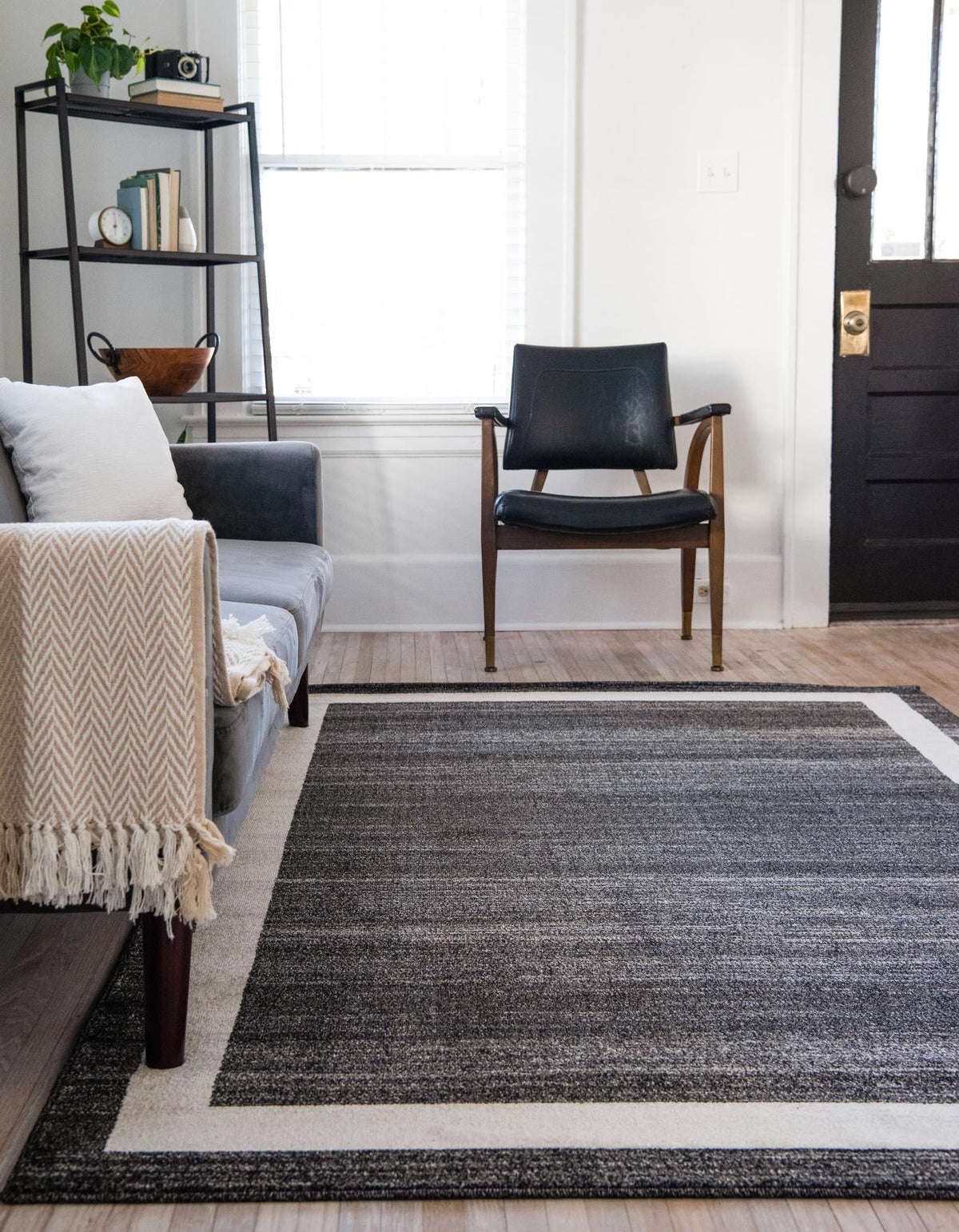 Studio Haven Collection Area Rug -  Alcove (Black) Rectangle Black  lifestyle 4