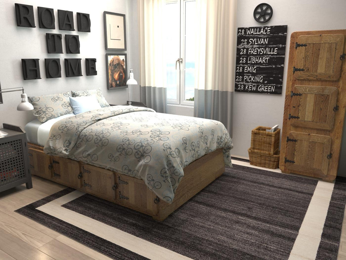Studio Haven Collection Area Rug -  Alcove (Black) Square Black  lifestyle 22