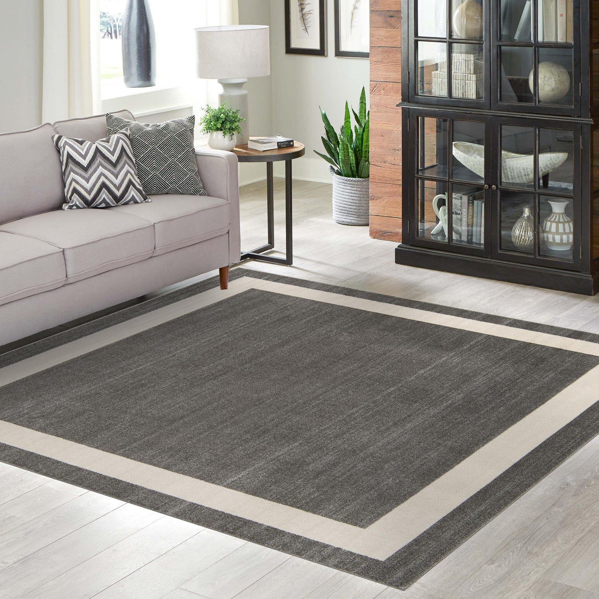 Studio Haven Collection Area Rug -  Alcove (Gray) Square Gray  lifestyle 70