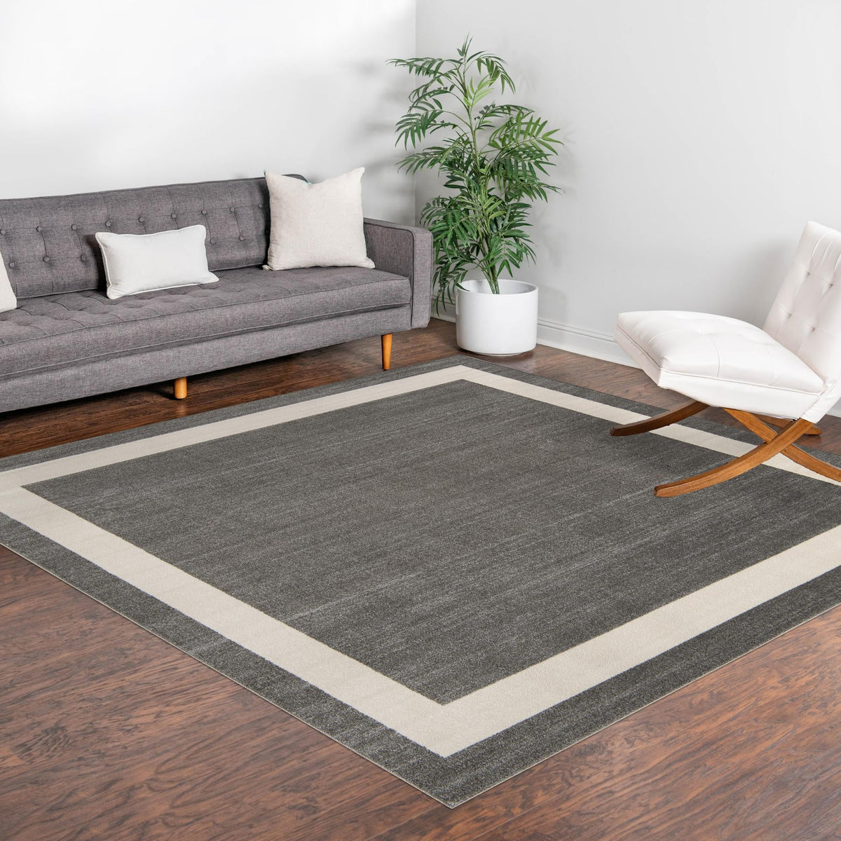 Studio Haven Collection Area Rug -  Alcove (Gray) Square Gray  lifestyle 75