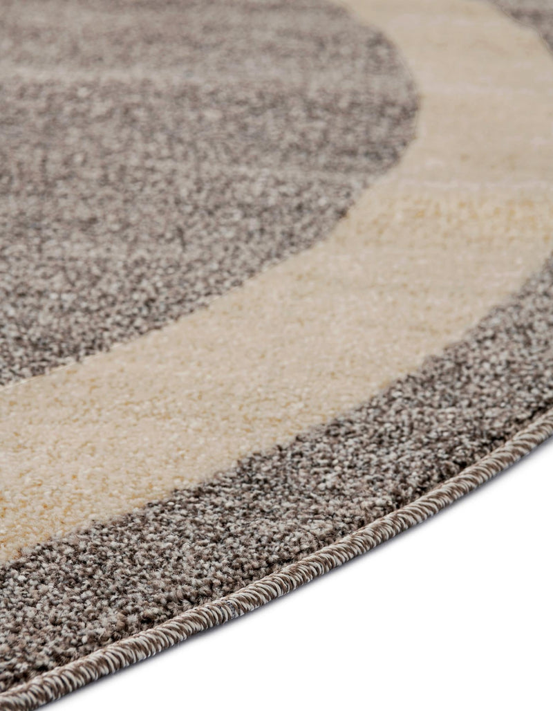 Studio Haven Collection Area Rug -  Alcove (Gray) Round Gray  lifestyle 33