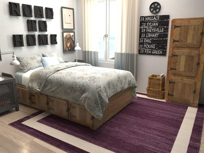 Studio Haven Collection Area Rug -  Alcove (Violet) Square Violet  lifestyle 10