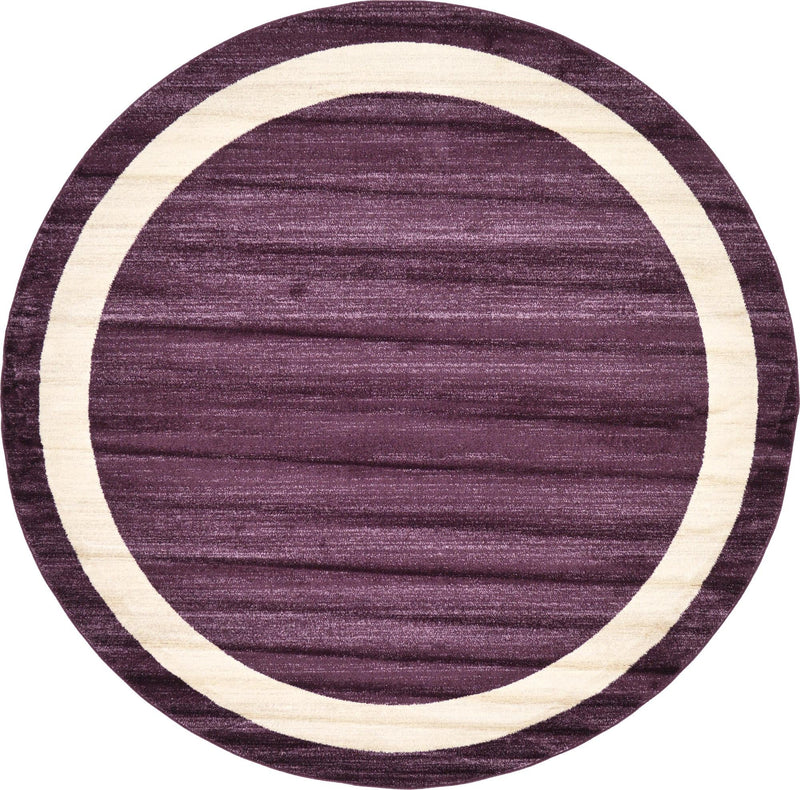 Studio Haven Collection Area Rug -  Alcove (Violet) Round Violet  lifestyle 4