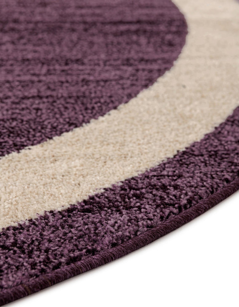 Studio Haven Collection Area Rug -  Alcove (Violet) Round Violet  lifestyle 35