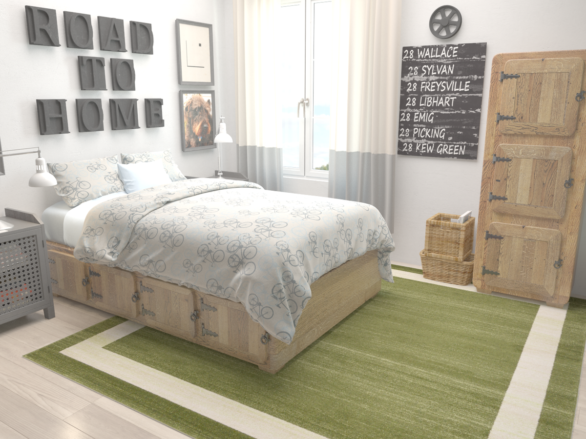 Studio Haven Collection Area Rug -  Alcove (Green) Square Green  lifestyle 24