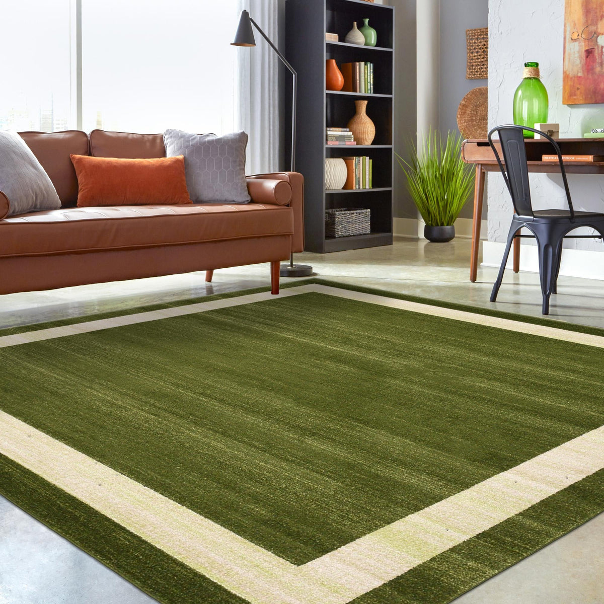 Studio Haven Collection Area Rug -  Alcove (Green) Square Green  lifestyle 64