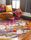 Venetian Elegance Collection Area Rug -  SanMarco Round Multi  lifestyle 13