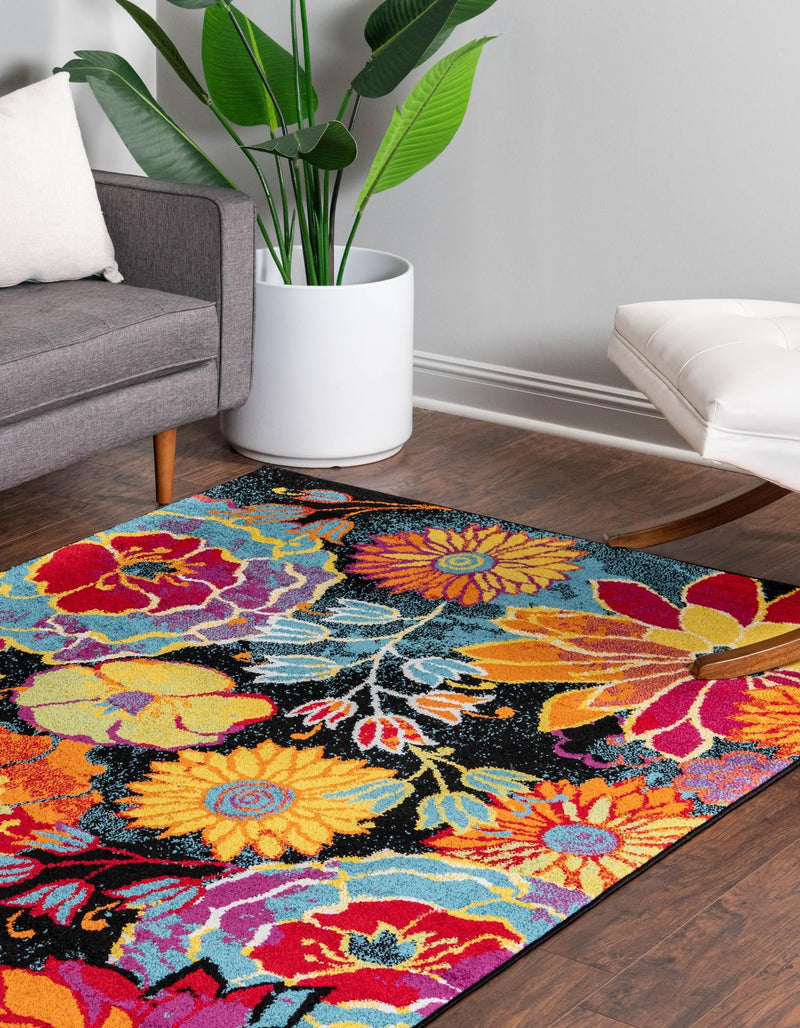 Venetian Elegance Collection Area Rug -  Accademia Rectangle Black  lifestyle 5