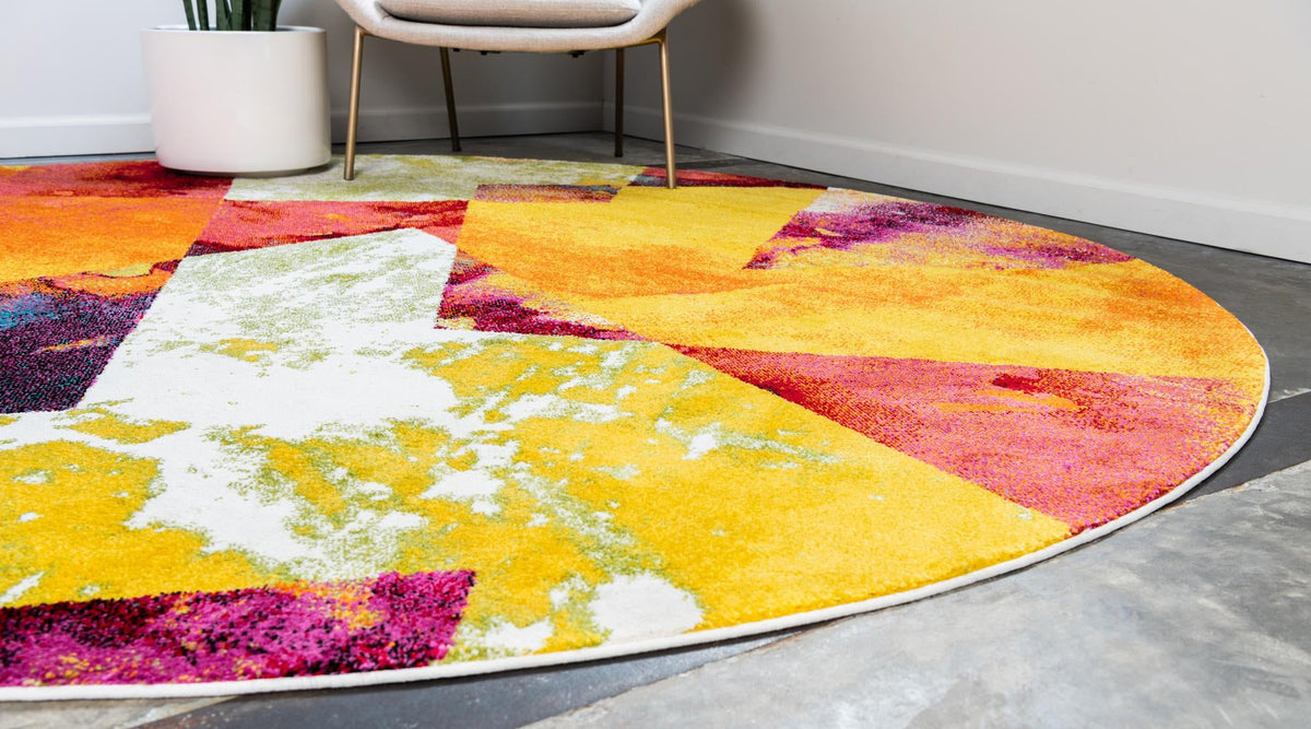 Venetian Elegance Collection Area Rug -  Malamocco Round Multi  lifestyle 17