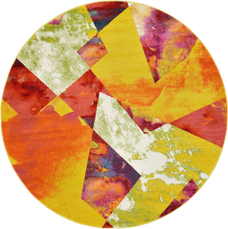 Venetian Elegance Collection Area Rug -  Malamocco Round Multi  lifestyle 11