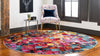 Venetian Elegance Collection Area Rug -  Sant'Erasmo Round Multi  lifestyle 15