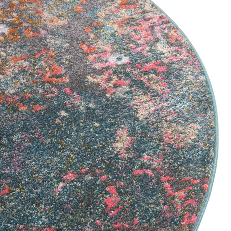 Serenade Oasis Collection Area Rug -  Bliss Round Blue  lifestyle 32