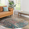 Serenade Oasis Collection Area Rug -  Bliss Round Blue  lifestyle 36