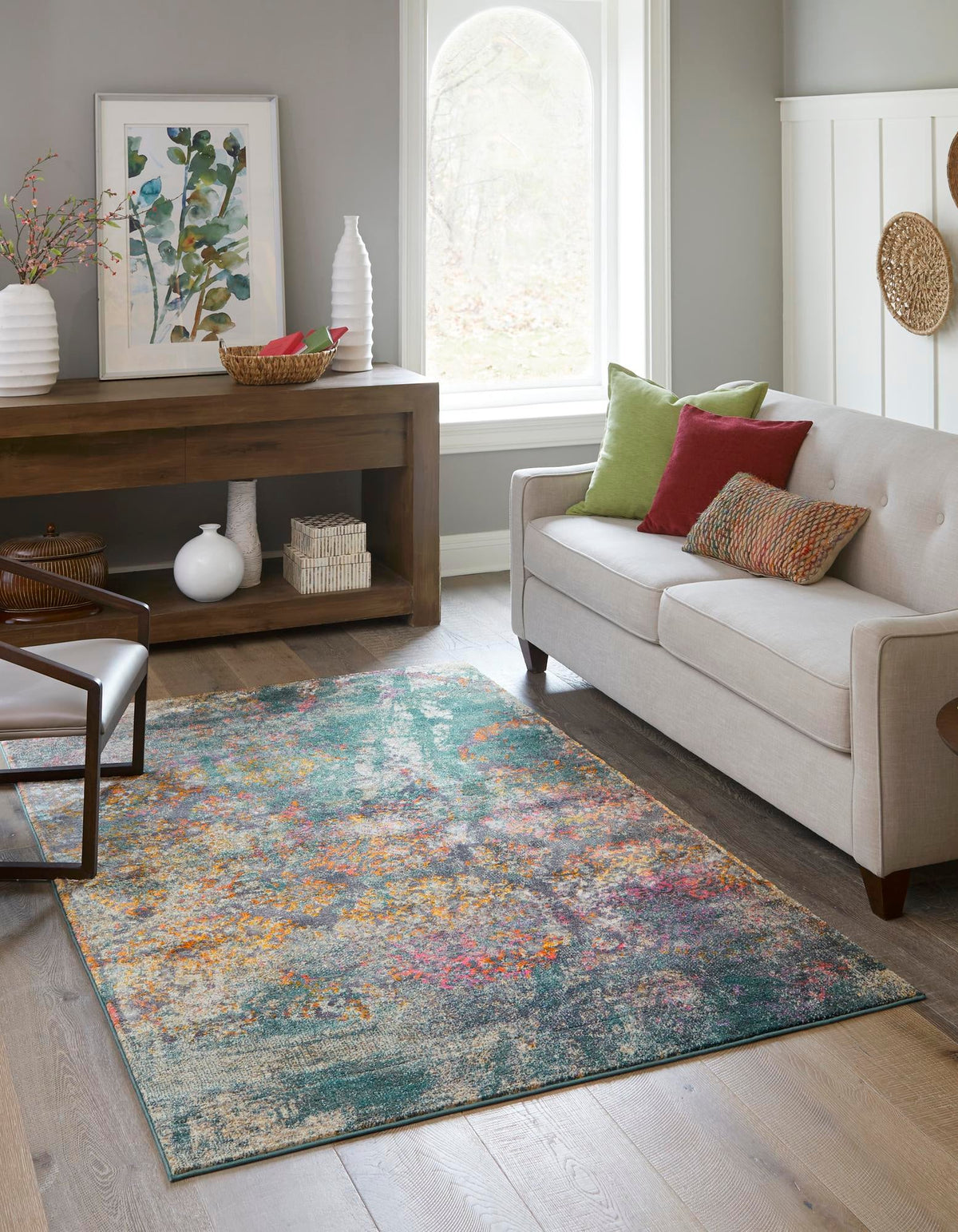 Serenade Oasis Collection Area Rug -  Bliss Rectangle Blue  lifestyle 2