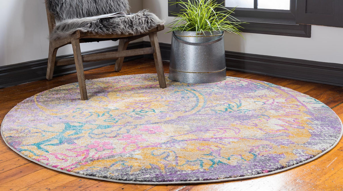 Serenade Oasis Collection Area Rug -  Euphoria Round Dark Beige  lifestyle 12