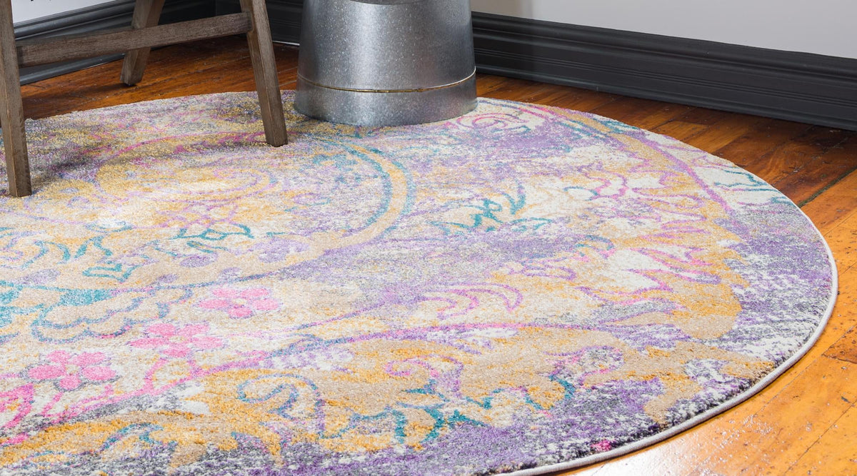 Serenade Oasis Collection Area Rug -  Euphoria Round Dark Beige  lifestyle 14