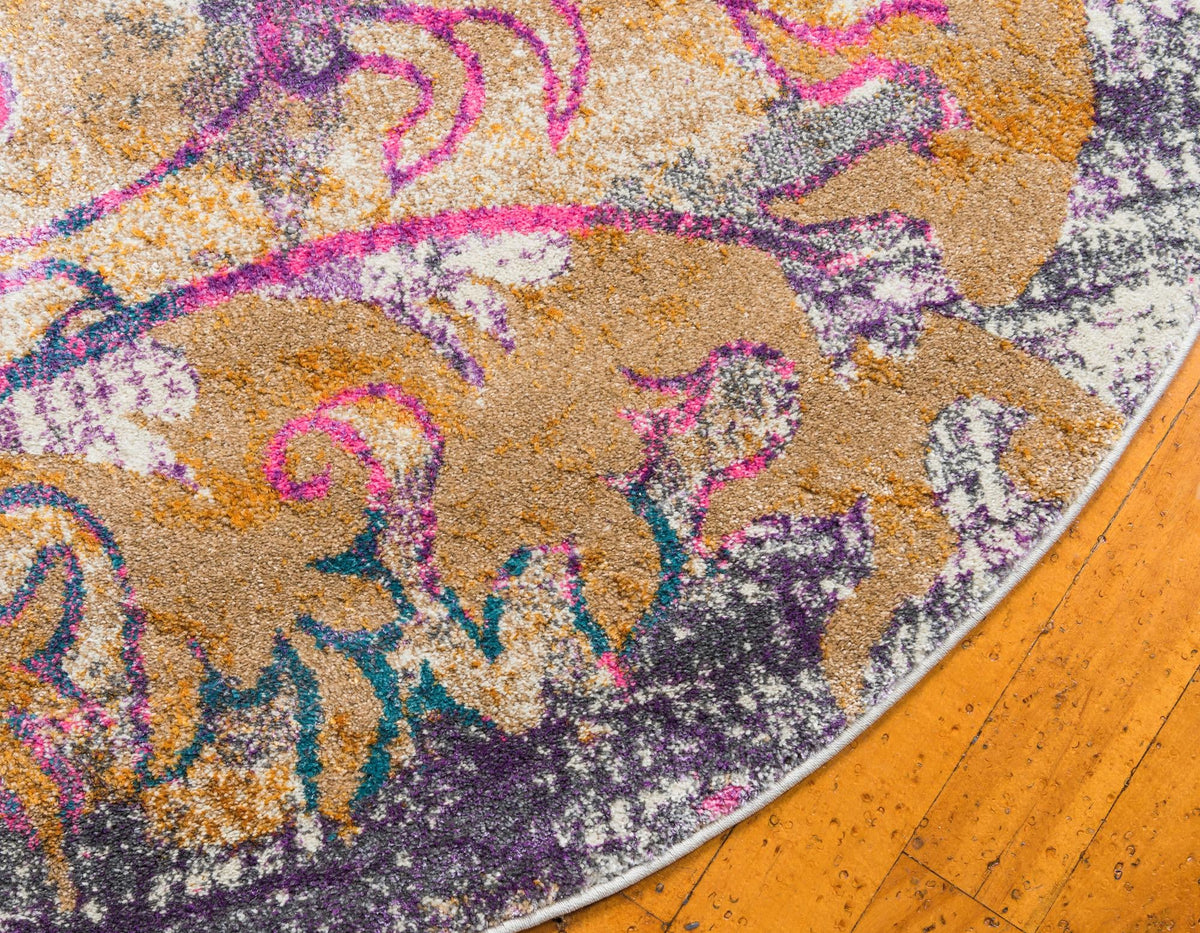 Serenade Oasis Collection Area Rug -  Euphoria Round Dark Beige  lifestyle 16