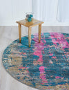 Serenade Oasis Collection Area Rug -  Paradise Round Multi  lifestyle 15
