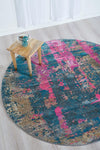 Serenade Oasis Collection Area Rug -  Paradise Round Multi  lifestyle 17