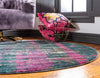 Serenade Oasis Collection Area Rug -  Paradise Round Multi  lifestyle 21