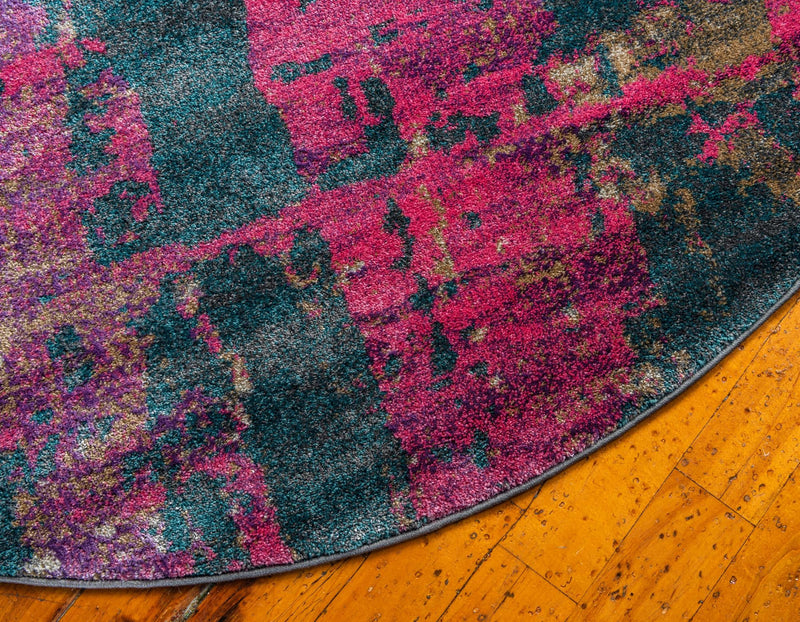 Serenade Oasis Collection Area Rug -  Paradise Round Multi  lifestyle 31