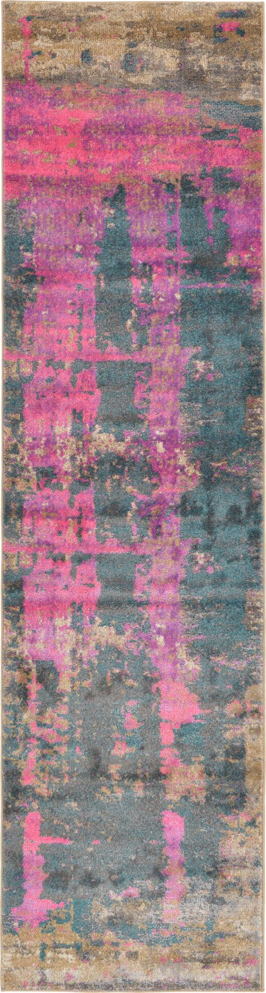 Serenade Oasis Collection Area Rug -  Paradise Runner Multi  lifestyle 12