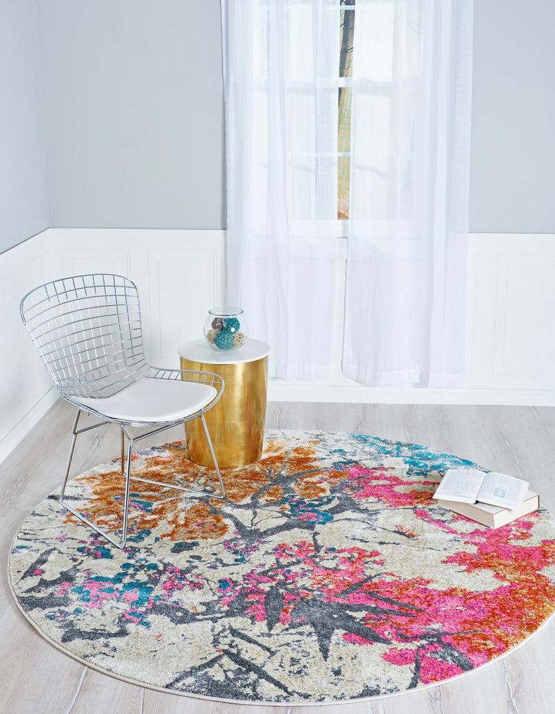 Serenade Oasis Collection Area Rug -  Retreat Round Beige  lifestyle 20