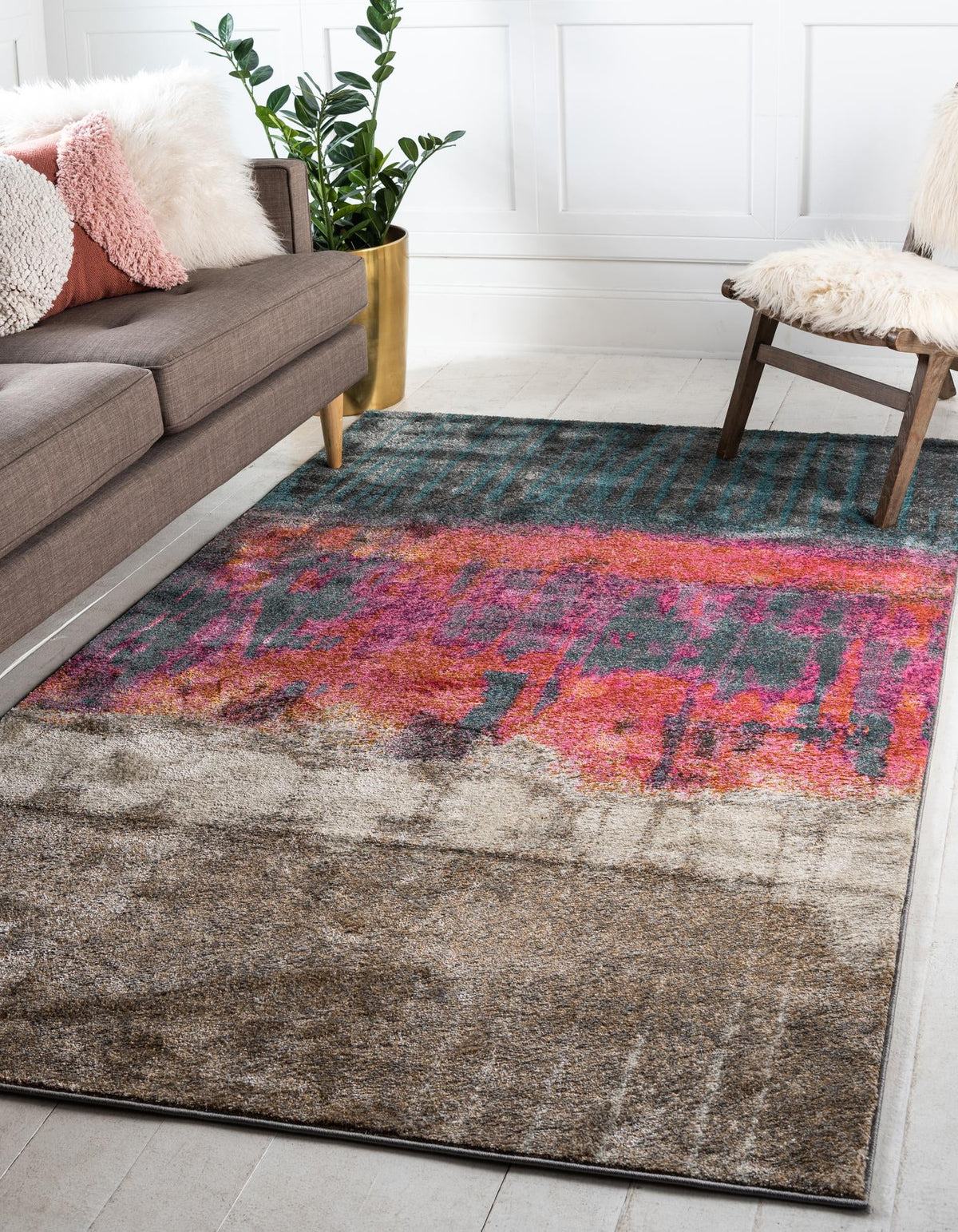 Serenade Oasis Collection Area Rug -  Solace Rectangle Pink  lifestyle 2