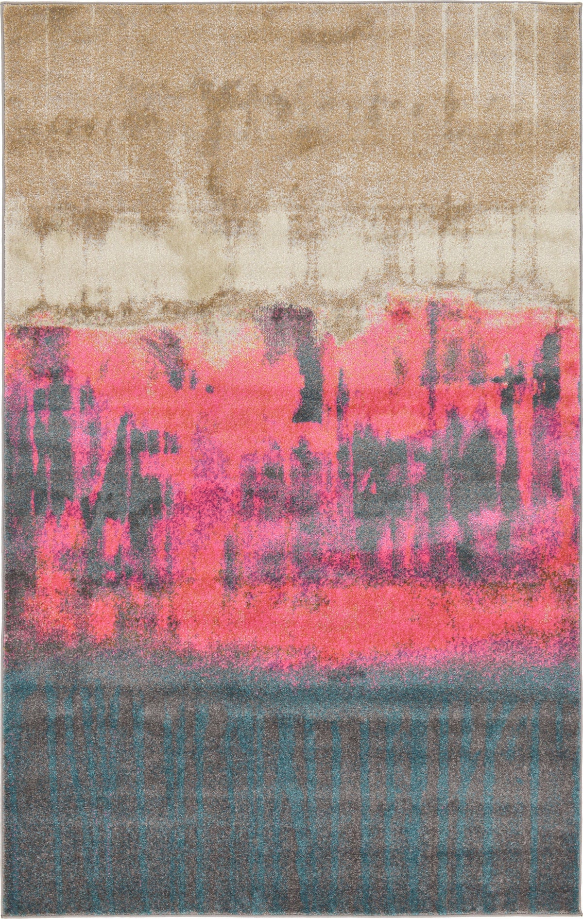Serenade Oasis Collection Area Rug -  Solace Rectangle Pink Main
