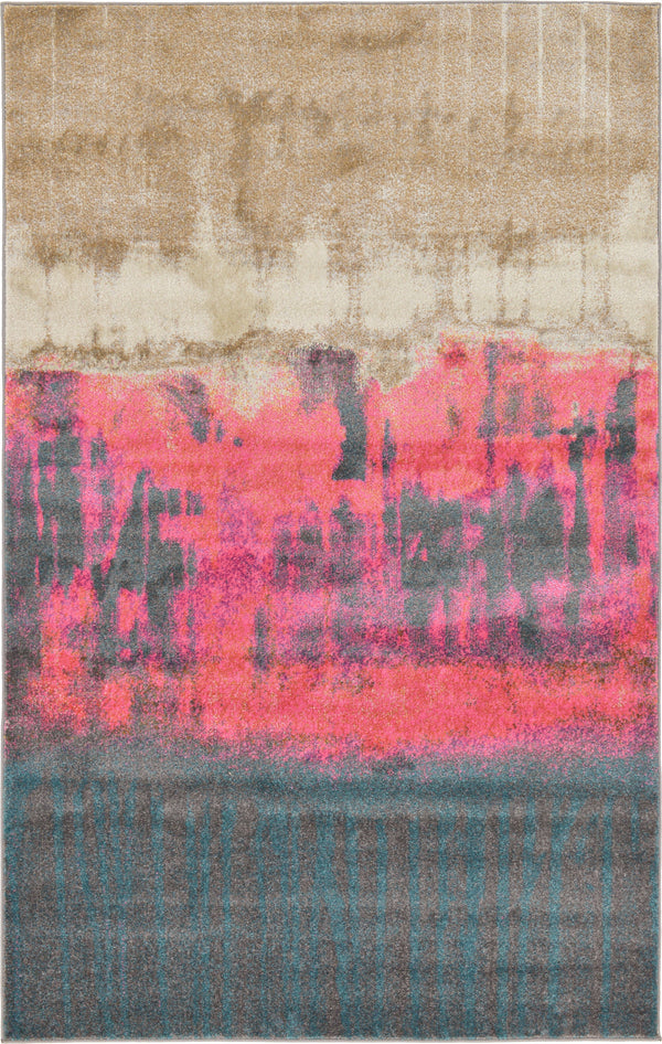 Serenade Oasis Collection Area Rug -  Solace Rectangle Pink Main
