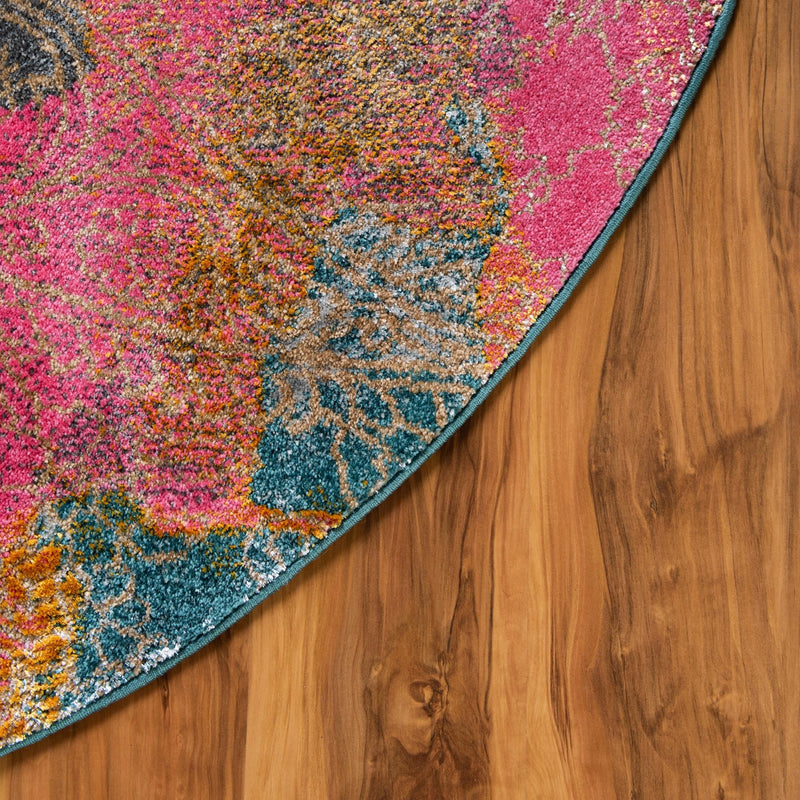 Serenade Oasis Collection Area Rug -  Harmony Round Gray  lifestyle 36
