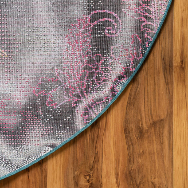 Serenade Oasis Collection Area Rug -  Harmony Round Gray  lifestyle 39
