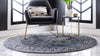 Serenade Oasis Collection Area Rug -  Utopia Round Gray  lifestyle 53
