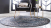 Serenade Oasis Collection Area Rug -  Utopia Round Gray  lifestyle 60