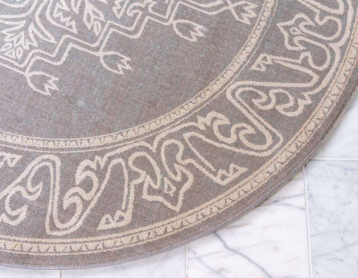 Serenade Oasis Collection Area Rug -  Utopia Round Gray  lifestyle 95